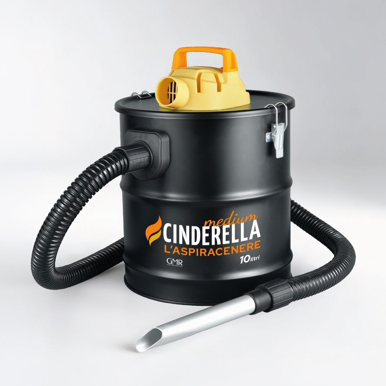 Cinderella Medium aspiracenere Double Power 2 in 1 da 800 W, con funzione aspira e soffia, filtro HEPA e filtro di panno.