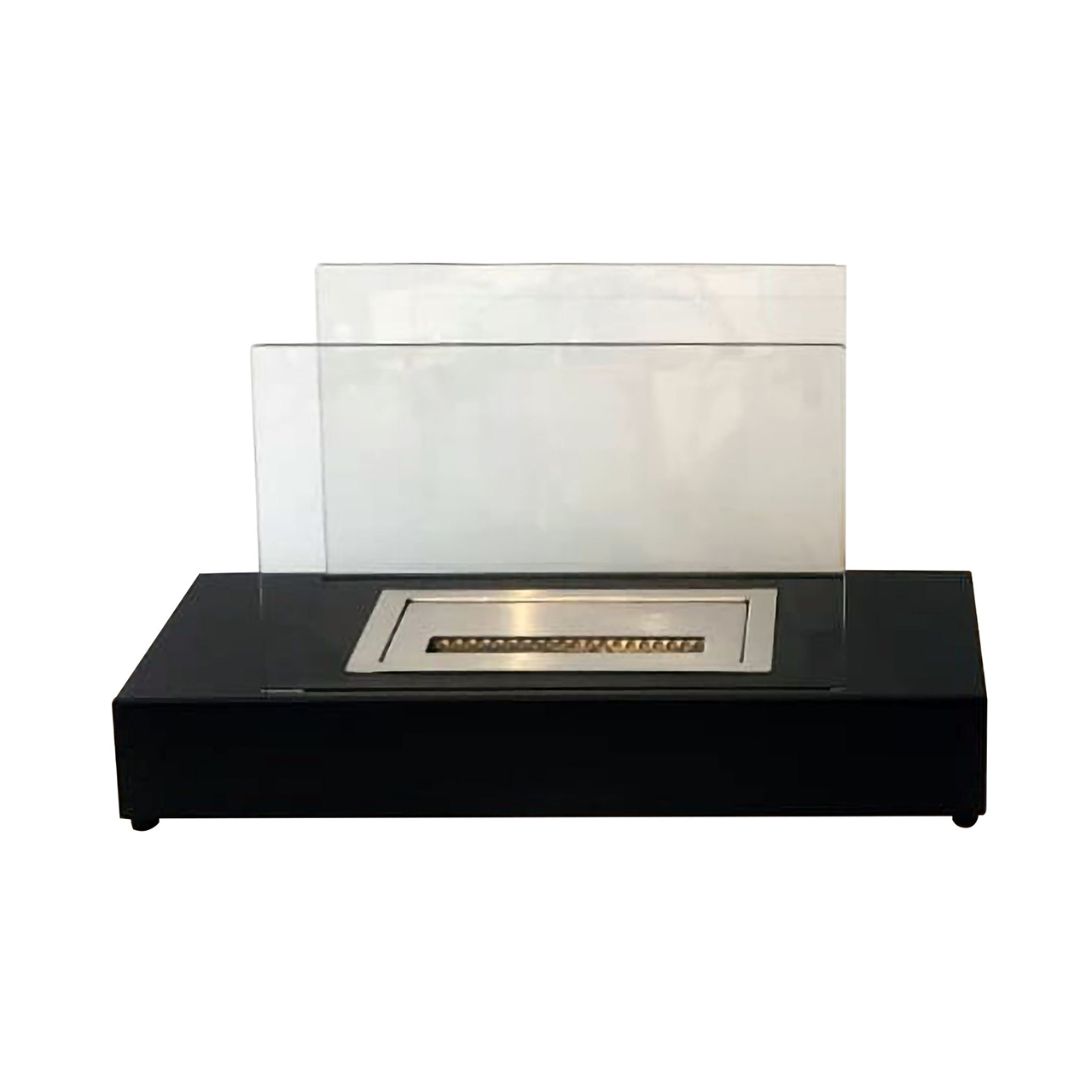 Eaak Camino da tavolo a bioetanolo decorativo e riscaldante, ideale da appoggio su tavoli o mobili da sala. Dotato di bruciatore centrale certificato da 1,5 litri, offre una durata di combustione fino a 5 ore. Attrezzo spegni fiamma incluso.