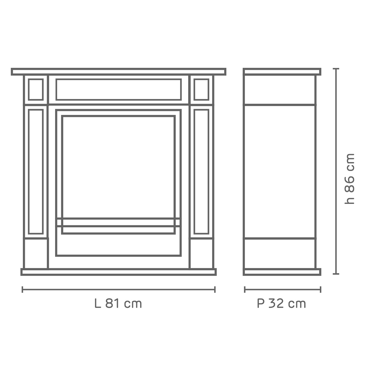Ginevra - Caminetto Elettrico con fiamma a vapore con fiamma a vapore acquo. Camino elettrico a vapore con struttura in legno MDF lavorato e inserto in acciaio resistente. Decorativo e funzionale, riproduce un realistico effetto fiamma.