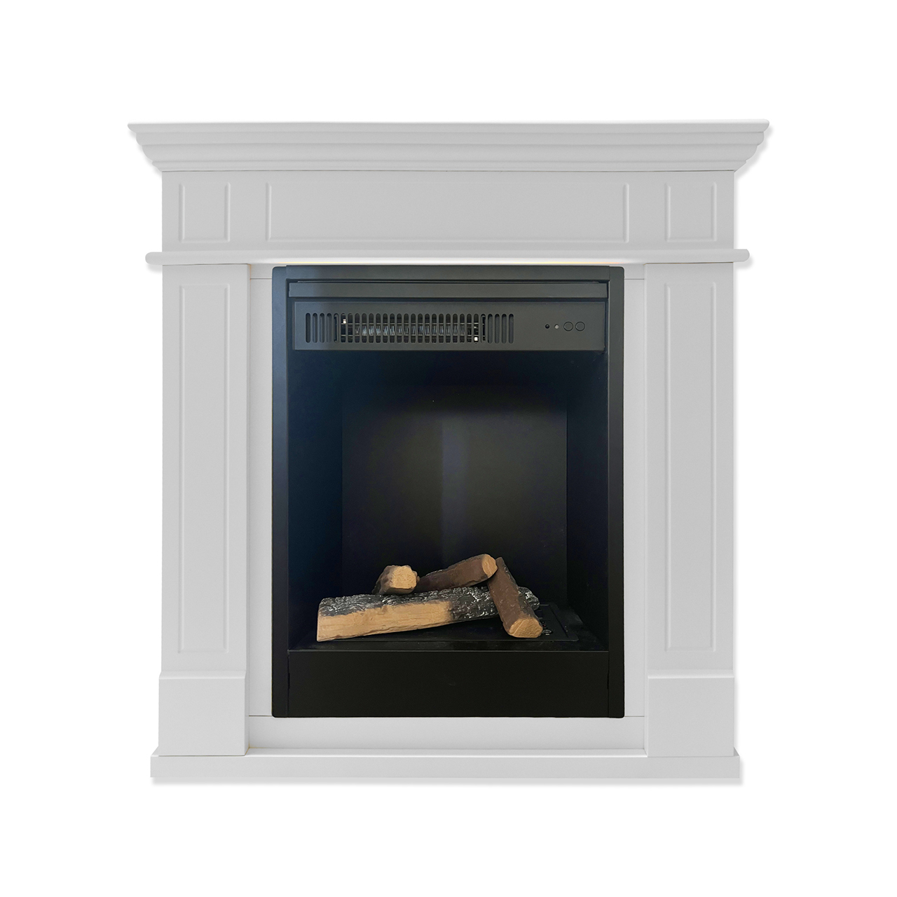 Ginevra - Caminetto Elettrico con fiamma a vapore con fiamma a vapore acquo. Camino elettrico a vapore con struttura in legno MDF lavorato e inserto in acciaio resistente. Decorativo e funzionale, riproduce un realistico effetto fiamma.