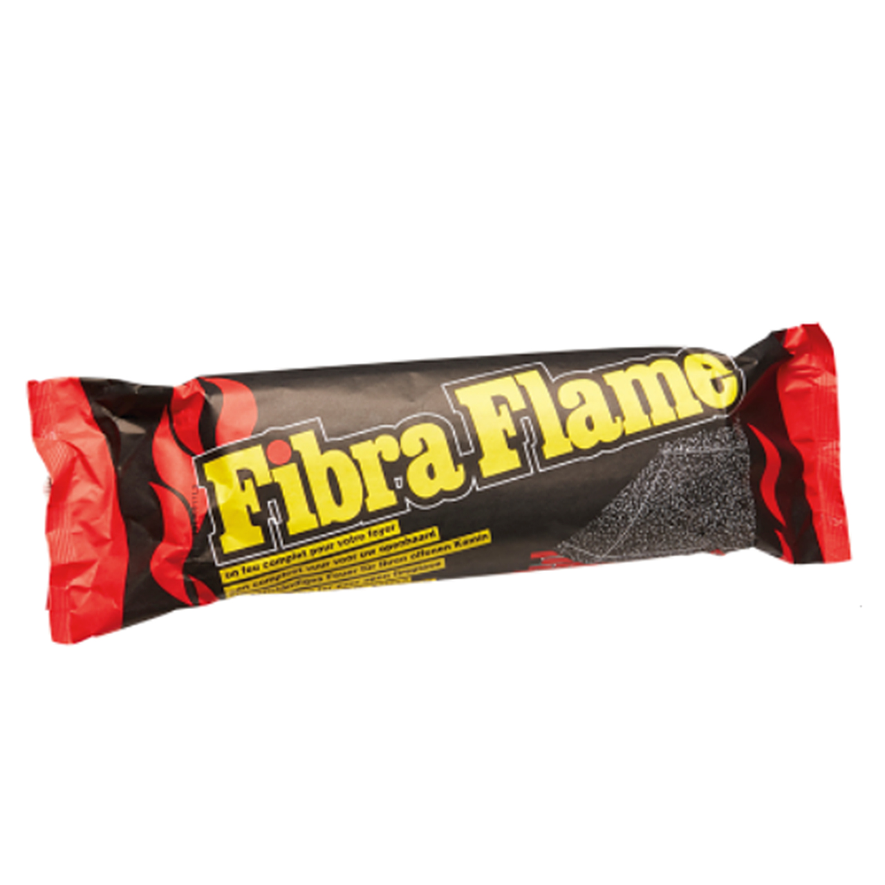 FIBRA FLAME Accendifuoco Ceppo-tronchetto prodotto con segatura pressata con l’aggiunta di paraffina minerale. Sostituisce la comune legna oppure serve per aiutare l’accensione del fuoco essendo un ottimo starter per questo utilizzo. In pochi minuti, il ceppo acceso Vi darà una fiammo bella e colorata che si presenta allegra e luminosa per oltre 2,5 ore.