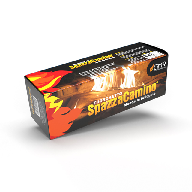 TRONCHETTO SPAZZACAMINO 1,3 KG – Trattamento per la manutenzione della canna fumaria 12 pezzi da 1,3 kg