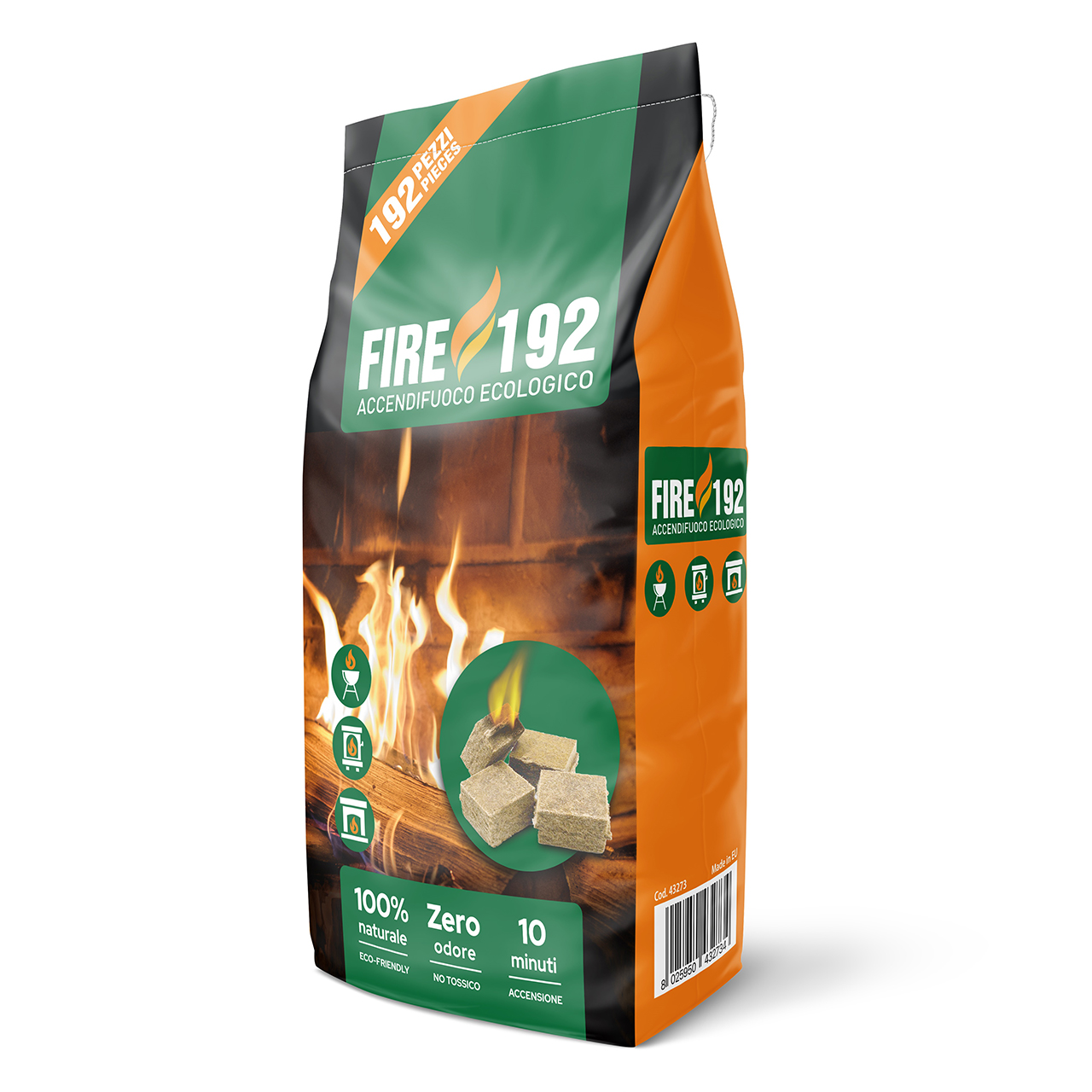 Fire 192 accendifuoco ecologici scatola da 12 confezioni da 192 cubetti. Grazie alla loro formulazione, i cubetti FIRE192 sono inodori e non tossici, caratteristiche che li rendono una soluzione pratica per le tue esigenze quotidiane di accensione. Ogni cubetto garantisce una combustione di circa 10 minuti, il tempo necessario per favorire l’avvio del fuoco e permettere al combustibile di prendere gradualmente fiamma.
