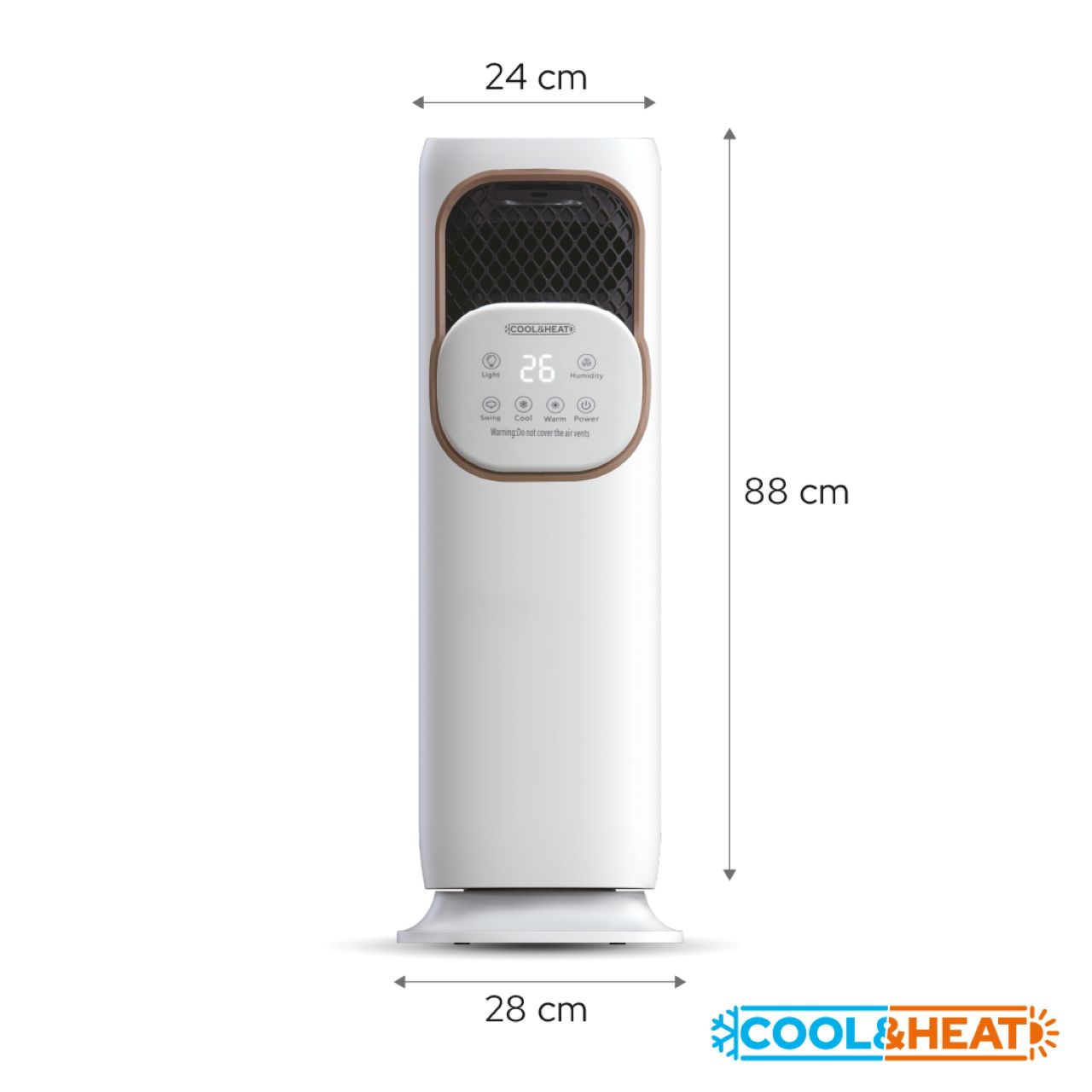 Alaska raffrescatore ad acqua e termoconvettore 4 in 1 con serbatoio da 3,8 litri, umidificatore, luce UV e funzioni di raffrescamento e riscaldamento.